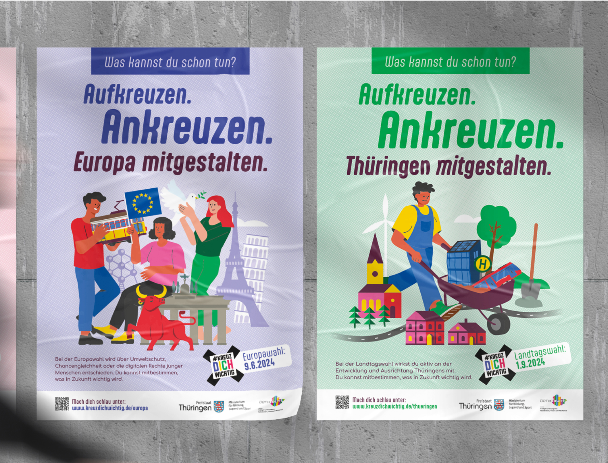 Plakate TMBJS_Erstwählerkampagne_Ankreuzen